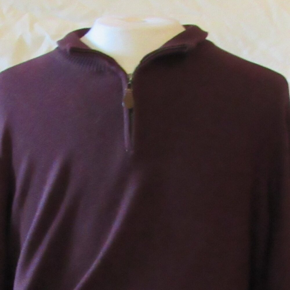 The Savile Row Maroon 1/4 Zip Sweater Size XXL